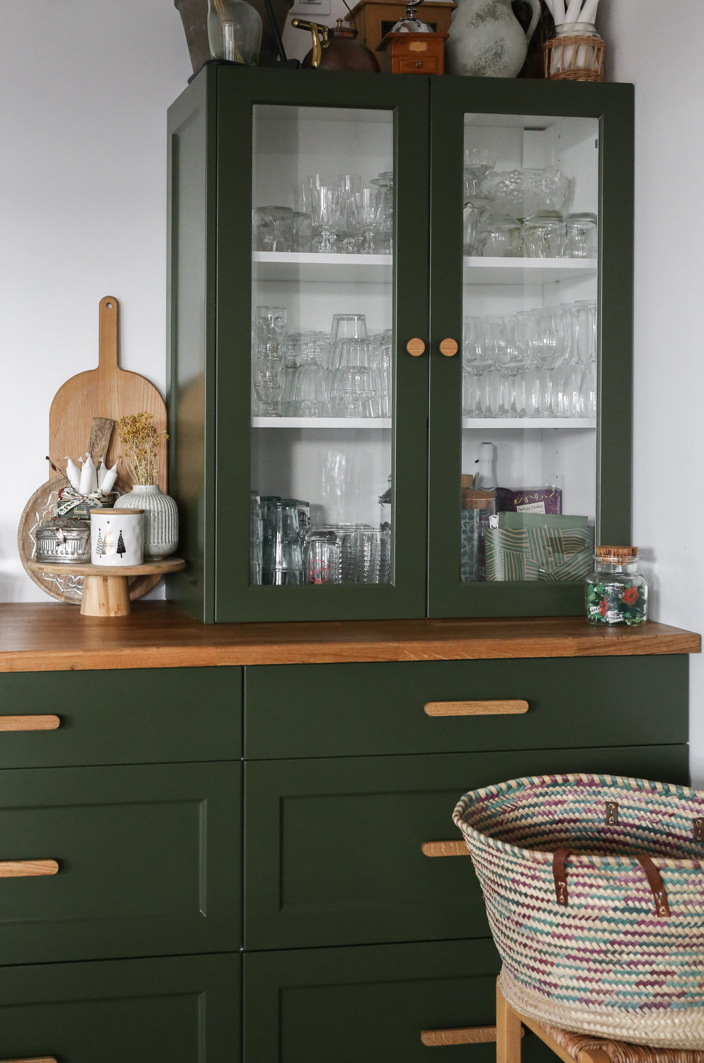 Poignée en chêne massif pour cuisine, idéale pour un look rustique ou scandinave
